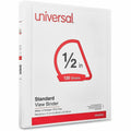 Universal Slant D-Ring View Binder, 3 Rings, 0.5" Capacity, 11 x 8.5, White, 8 1/2" Width x 11" Length, UNV20702