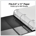 Universal Slant D-Ring View Binder, 3 Rings, 2" Capacity, 11 x 8.5, Black, 8 1/2" Width x 11" Length, UNV20745