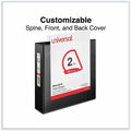 Universal Slant D-Ring View Binder, 3 Rings, 2" Capacity, 11 x 8.5, Black, 8 1/2" Width x 11" Length, UNV20745