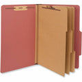 Universal 2/5 Tab Cut Legal Classification Folder, Red, 8 1/2" Width x 14" Length, 10 Box, UNV10295