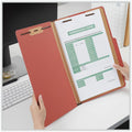 Universal 2/5 Tab Cut Legal Classification Folder, Red, 8 1/2" Width x 14" Length, 10 Box, UNV10295