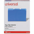 Universal 1/3 Tab Cut Letter Top Tab File Folder, 8 1/2" Width x 11" Length, 100 Box, UNV12301