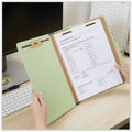 Universal 2/5 Tab Cut Letter Classification Folder, Green, 8 1/2" Width x 11" Length, 10 Box, UNV10291