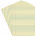 Universal Glue Top Pads, Wide/Legal Rule, 50 Canary-Yellow 8.5 x 11 Sheets, Dozen, 1 Dozen, UNV22000