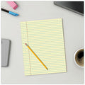 Universal Glue Top Pads, Wide/Legal Rule, 50 Canary-Yellow 8.5 x 11 Sheets, Dozen, 1 Dozen, UNV22000