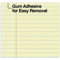 Universal Glue Top Pads, Wide/Legal Rule, 50 Canary-Yellow 8.5 x 11 Sheets, Dozen, 1 Dozen, UNV22000
