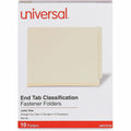 Universal Straight Tab Cut Letter Classification Folder, Manila, 8 1/2" Width x 11" Length, 10 Box, UNV16150