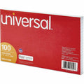 Universal Ruled Index Cards, 5 x 8, White, 100/Pack, 5" Width x 8" Length, UNV47250