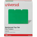 Universal 1/3 Tab Cut Letter Top Tab File Folder, 8 1/2" Width x 11" Length, 100 Box, UNV16162