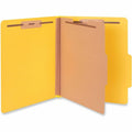Universal 2/5 Tab Cut Letter Classification Folder, Yellow, 8 1/2" Width x 11" Length, 10 Box, UNV10204