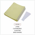 Universal Insertable Tab Index, 8-Tab, 11 x 8.5, Buff, Clear Tabs, 24 Sets, 8.50" Width x 11" Length, UNV20841