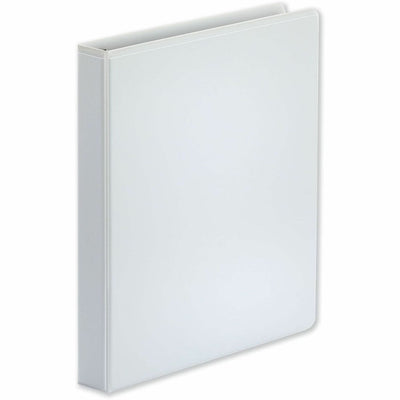 Universal Deluxe Easy-to-Open D-Ring View Binder, 3 Rings, 1" Capacity, 11 x 8.5, White, 8 1/2" Width x 11" Length, UNV30712