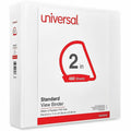 Universal Slant D-Ring View Binder, 3 Rings, 2" Capacity, 11 x 8.5, White, 8 1/2" Width x 11" Length, UNV20746