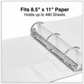 Universal Slant D-Ring View Binder, 3 Rings, 2" Capacity, 11 x 8.5, White, 8 1/2" Width x 11" Length, UNV20746