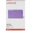 Universal 1/3 Tab Cut Legal Top Tab File Folder, 8 1/2" Width x 14" Length, 100 Box, UNV10525