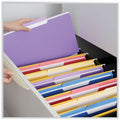 Universal 1/3 Tab Cut Legal Top Tab File Folder, 8 1/2" Width x 14" Length, 100 Box, UNV10525