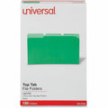 Universal 1/3 Tab Cut Legal Top Tab File Folder, 8 1/2" Width x 14" Length, 100 Box, UNV10522