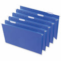 Universal 1/5 Tab Cut Legal Hanging Folder, Blue, 8 1/2" Width x 14" Length, 25 Box, UNV14216