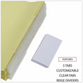 Universal Index Divider, Buff, 8.50" Width x 11" Length, 24 Set, UNV20861
