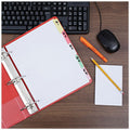 Universal Deluxe Write-On/Erasable Tab Index, 5-Tab, 11 x 8.5, White, Assorted Tabs, 1 Set, 8.50" Width x 11" Length, UNV20816