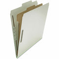 Universal 2/5 Tab Cut Letter Classification Folder, Gray, 8 1/2" Width x 11" Length, 10 Box, UNV10252
