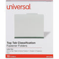 Universal 2/5 Tab Cut Letter Classification Folder, Gray, 8 1/2" Width x 11" Length, 10 Box, UNV10252
