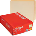 Universal Straight Tab Cut Letter End Tab File Folder, 8 1/2" Width x 11" Length, 100 Box, UNV13330