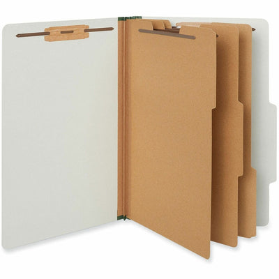 Universal 2/5 Tab Cut Legal Classification Folder, Gray, 8 1/2" Width x 14" Length, 10 Box, UNV10297