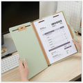 Universal 2/5 Tab Cut Letter Classification Folder, Green, 8 1/2" Width x 11" Length, 10 Box, UNV10251