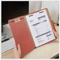 Universal 2/5 Tab Cut Letter Classification Folder, Red, 8 1/2" Width x 11" Length, 10 Box, UNV10290