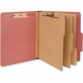 Universal 2/5 Tab Cut Letter Classification Folder, Red, 8 1/2" Width x 11" Length, 10 Box, UNV10290