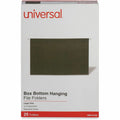 Universal 1/5 Tab Cut Legal Hanging Folder, Standard Green, 8 1/2" Width x 14" Length, 25 Box, UNV14153