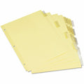 Universal Insertable Tab Index, 5-Tab, 11 x 8.5, Buff, Clear Tabs, 6 Sets, 8.50" Width x 11" Length, UNV21871