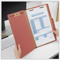Universal 2/5 Tab Cut Legal Classification Folder, Red, 8 1/2" Width x 14" Length, 10 Box, UNV10260
