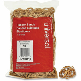 Universal Rubber Bands, Size 10, 0.04" Gauge, Beige, 1 lb Box, 3,400/Pack, UNV00110
