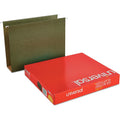 Universal 1/5 Tab Cut Letter Hanging Folder, Standard Green, 8 1/2" Width x 11" Length, 25 Box, UNV14143
