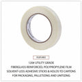 Universal 120# Utility Grade Filament Tape, 3" Core, 18 mm x 54.8 m, Clear, 1 Roll, UNV30018