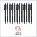 Universal Ballpoint Pen, Retractable, Fine 0.7 mm, Blue Ink, Blue Barrel, Dozen, 1 Dozen, UNV15521