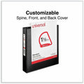 Universal Slant D-Ring View Binder, 3 Rings, 1.5" Capacity, 11 x 8.5, Black, 8 1/2" Width x 11" Length, UNV20743