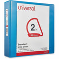 Universal Slant D-Ring View Binder, 3 Rings, 2" Capacity, 11 x 8.5, Light Blue, 8 1/2" Width x 11" Length, UNV20733