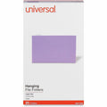 Universal 1/5 Tab Cut Legal Hanging Folder, Violet, 8 1/2" Width x 14" Length, 25 Box, UNV14220