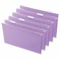 Universal 1/5 Tab Cut Legal Hanging Folder, Violet, 8 1/2" Width x 14" Length, 25 Box, UNV14220