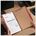 Universal 2/5 Tab Cut Legal Classification Folder, Ruby Red, 8 1/2" Width x 14" Length, 10 Box, UNV10313