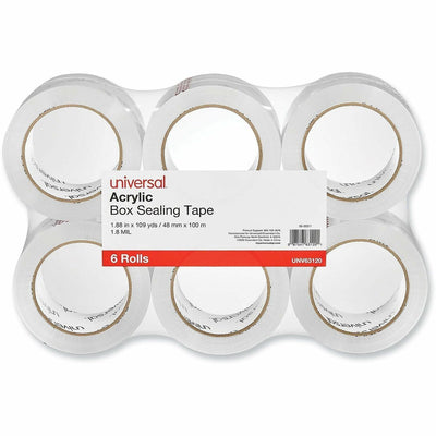 Universal Packaging Tape, Clear, 6 / Pack, UNV63120