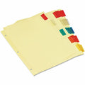 Universal Insertable Tab Index, 5-Tab, 11 x 8.5, Buff, Assorted Tabs, 6 Sets, 8.50" Width x 11" Length, UNV21870