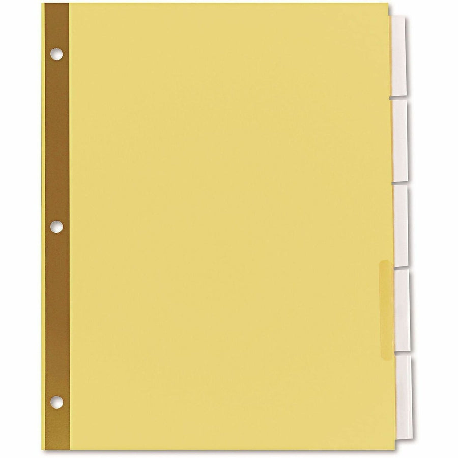 Universal Index Divider, Deluxe, 8.50" Width x 11" Length, Buff, Side, 6 Set, UNV21875