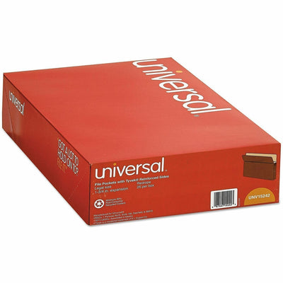 Universal Straight Tab Cut Legal Expanding File, Redrope, 8 1/2" Width x 14" Length, 25 Box, UNV15242