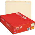 Universal 1/5 Tab Cut Letter Top Tab File Folder, 8 1/2" Width x 11" Length, 100 Box, UNV16115