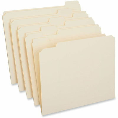 Universal 1/5 Tab Cut Letter Top Tab File Folder, 8 1/2" Width x 11" Length, 100 Box, UNV16115