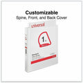 Universal Slant D-Ring View Binder, 3 Rings, 1" Capacity, 11 x 8.5, White, 8 1/2" Width x 11" Length, UNV20742